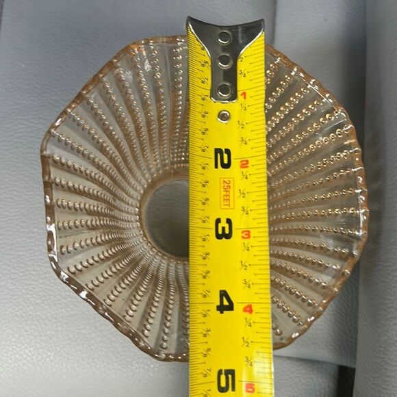 Vintage Glass luster shade Beaded Ribbed beads - Picture 5 of 6